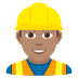 👷🏽‍♂️ man construction worker: medium skin tone display on JoyPixels